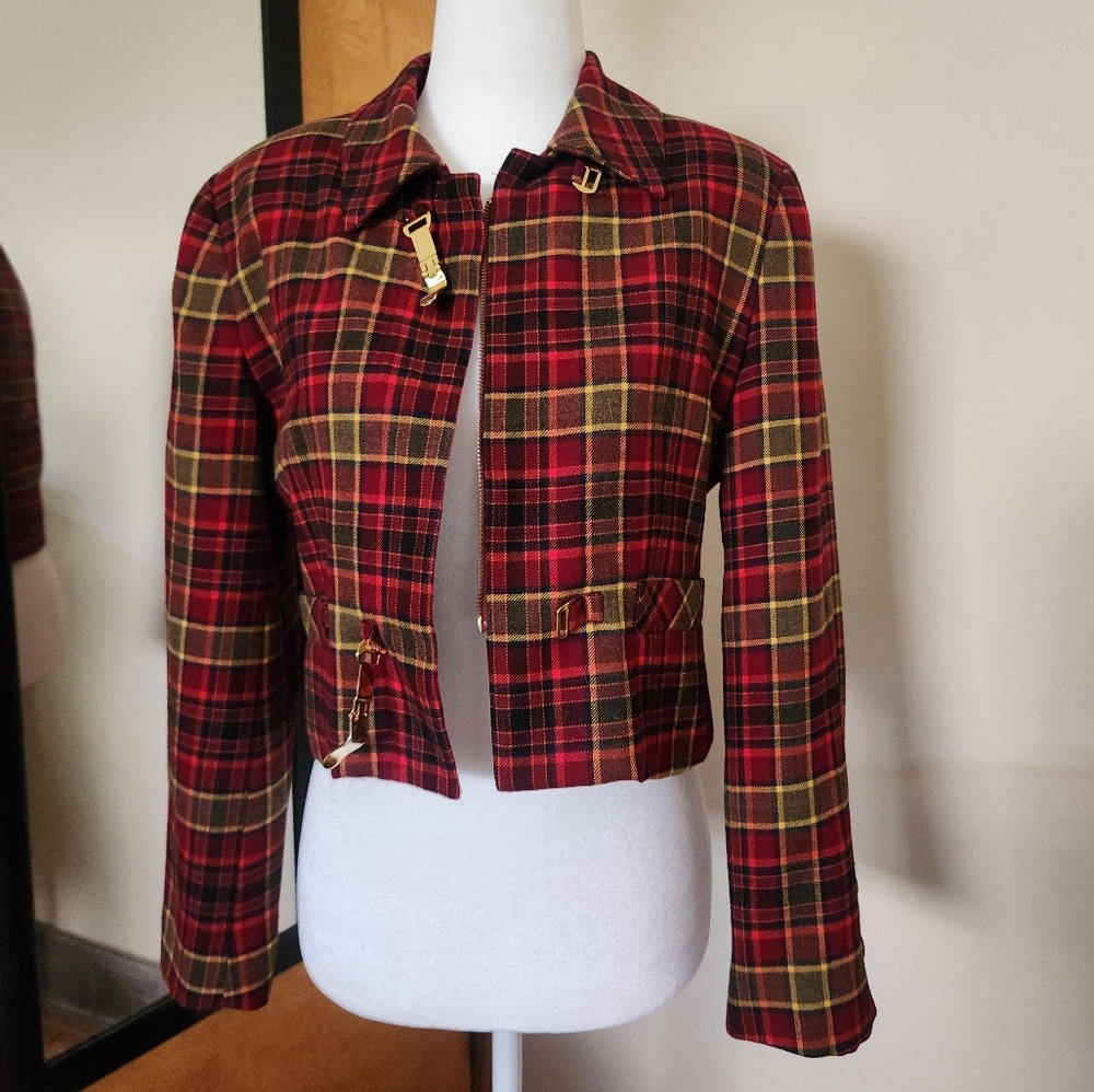 Vtg Burberry Wool Jacket